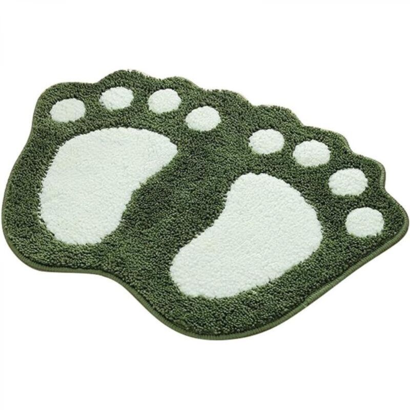 Grüne, Rutschfeste Badematte Aus Baumwolle – Schnelltrocknend & Extrem Saugfähig – 60 X 40 Cm – Größe M