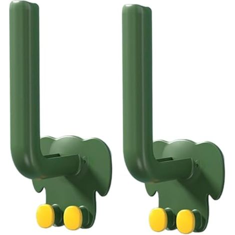 Set Mit 6 Elefantenförmigen Wandhaken - Grün, Klebehaken Für Kleidung, Klebehaken Für Die Wand, Küchenhaken, Mehrzweck-klebehaken Für Die Wand, Geeignet Für Kleidung, Schuhe, Taschen Und Küchenutensil