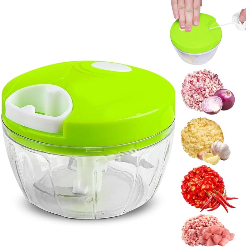 [niemals Verwendet] Manueller Zerkleinerer Für Gemüse, Knoblauch Und Zwiebeln – Für Obst, Nüsse, Kräuter – Grün