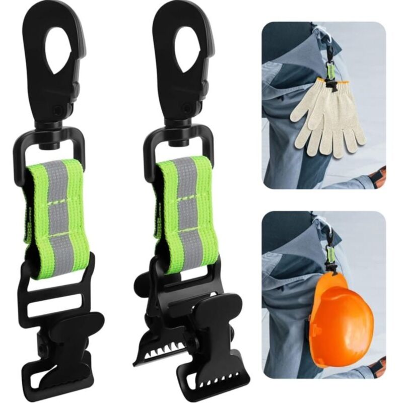 [niemals Verwendet] Stück Feuerwehrhandschuhhalter, Taktischer Gürtelhandschuhhalter, Doppelclip-handschuhhalter (hellgrün)