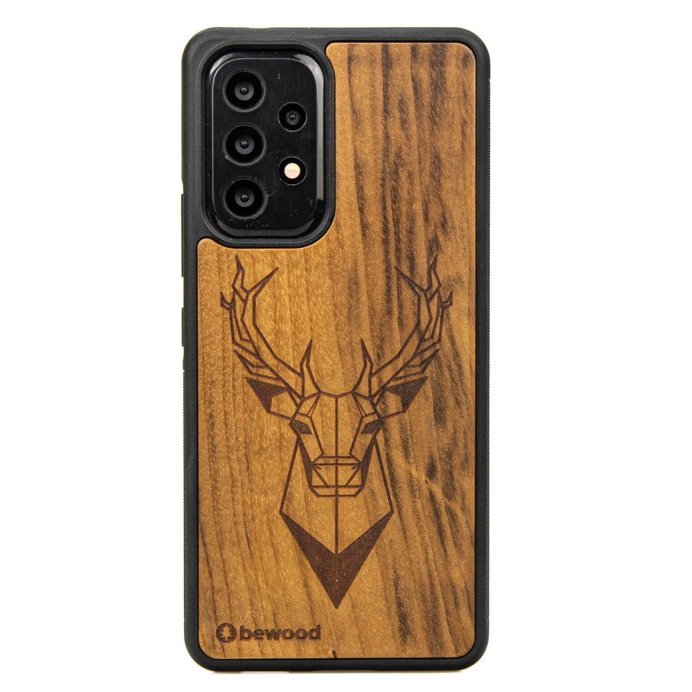 Holzhülle Für Samsung Galaxy A73 5g Imbuia Deer