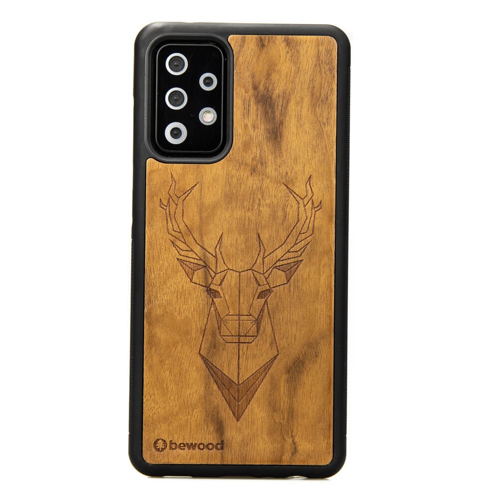 Holzhülle Für Samsung Galaxy A52/a52s 5g Imbuia Deer