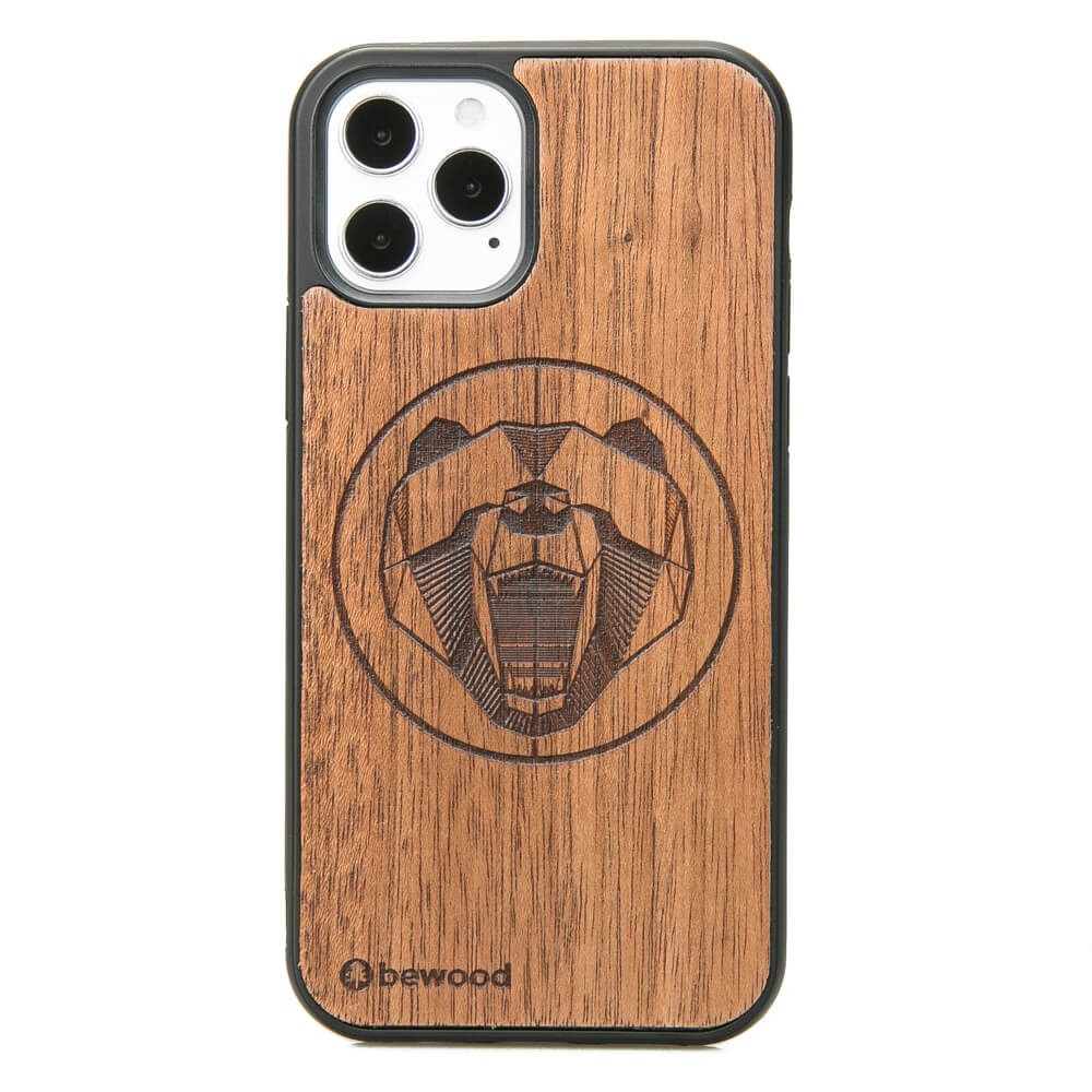Holzhülle Für Iphone 12 / 12 Pro Merbau Bär