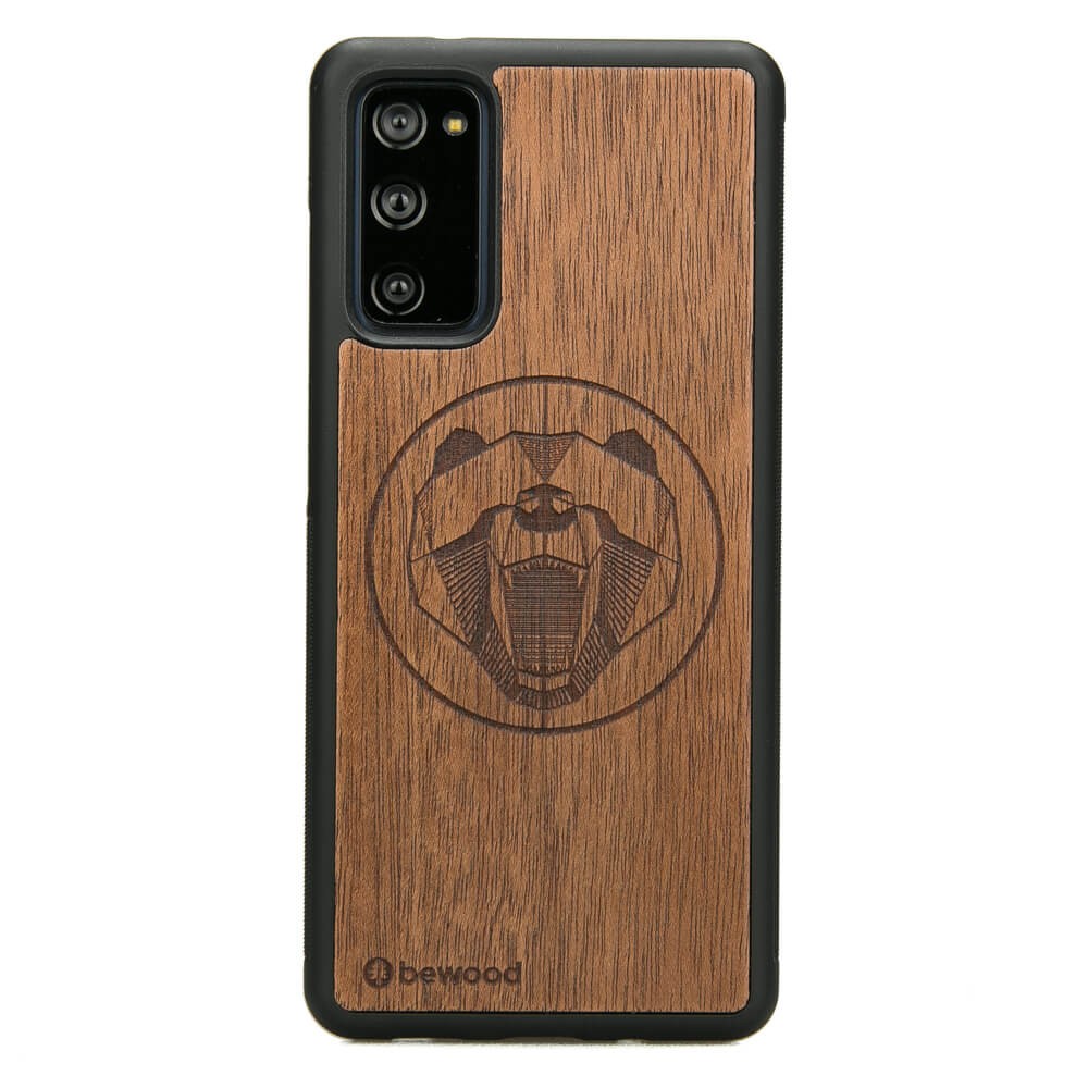 Holzhülle Für Samsung Galaxy S20 Fe Merbau Bär