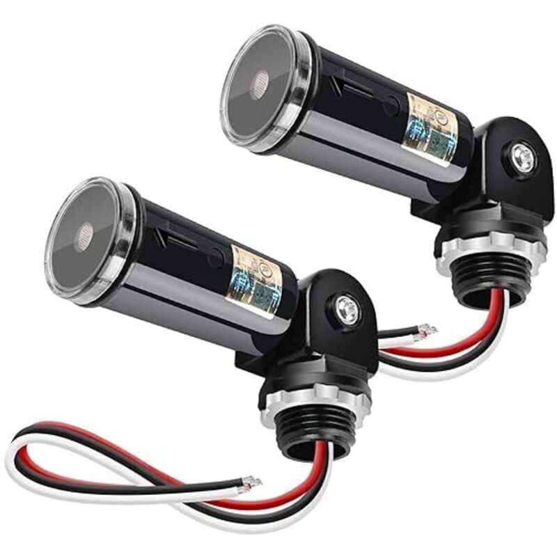 Stück Dämmerungsschalter Mit Fotozelle, Fotoelektrischer Schalter, Ip65 Wasserdichte Fotozelle Für 110v, 120v, 220v, 240v Außenbeleuchtung