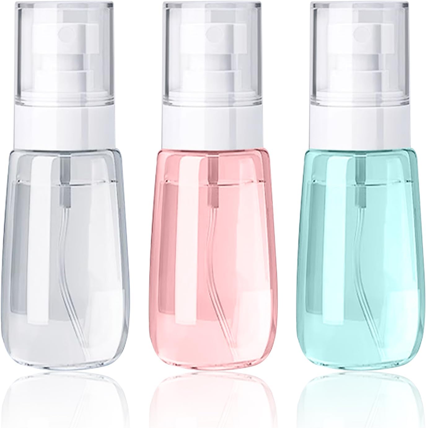3 Stück Leere Vaporizer Und Sprüher, Durchsichtiger Reisevaporizer Aus Kunststoff, Wiederverwendbarer Feinnebel-sprühzerstäuber Für Haarstyling, Parfüm, Reinigung, Pflanzen (60 Ml)
