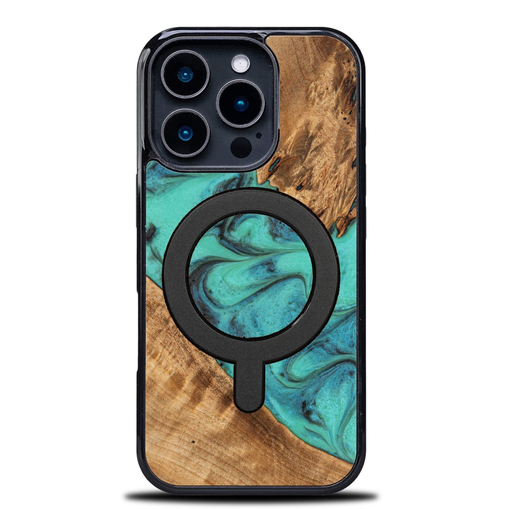 Bewood Unique Case Für Iphone 16 Pro - Türkis Mit Magsafe