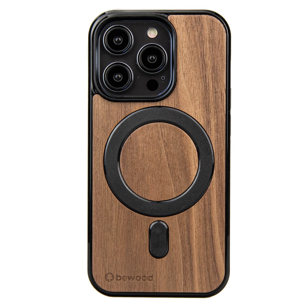 Bewood Iphone 14 Pro Hülle Amerikanischer Nussbaum Magsafe