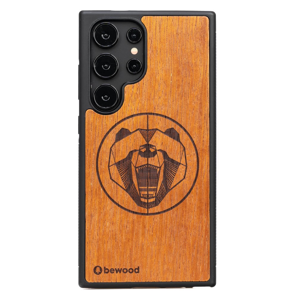 Bewood Holzhülle Für Samsung Galaxy S24 Ultra Merbau Bear