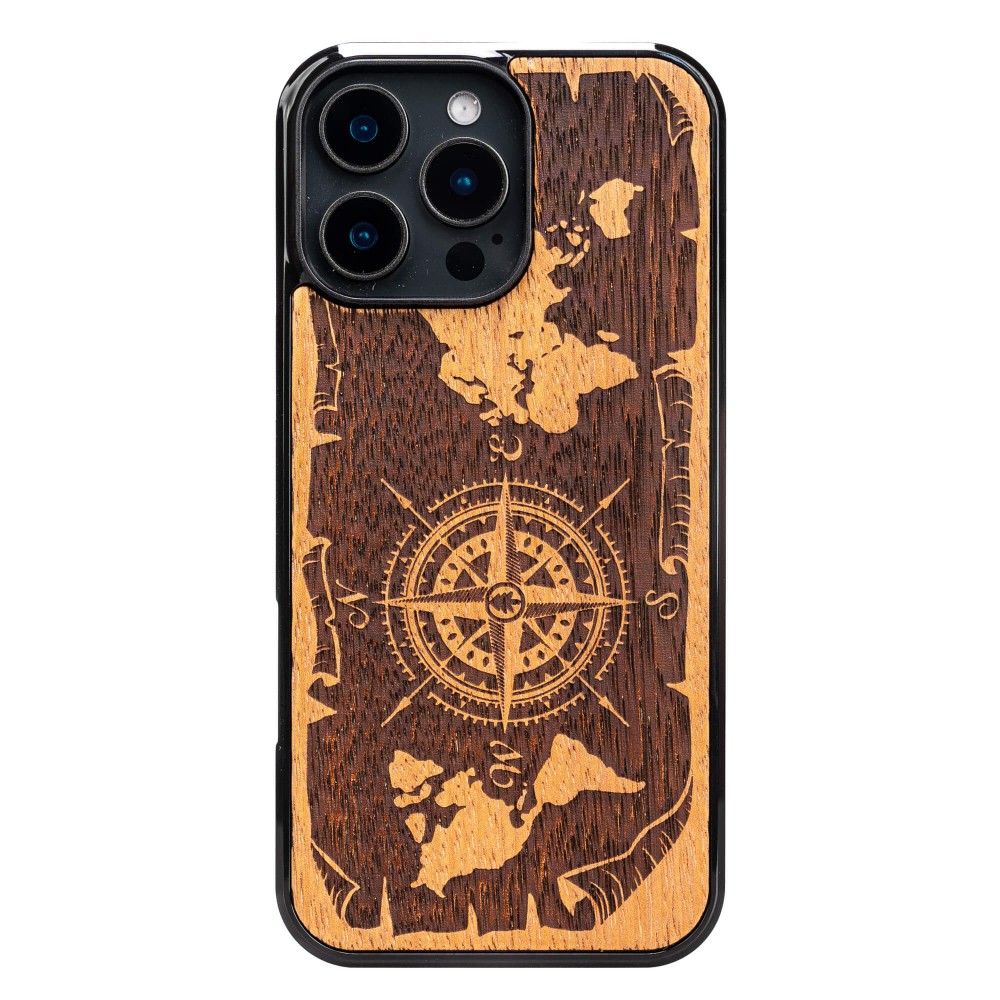 Bewood Holzhülle Für Iphone 16 Pro Wind Rose Merbau