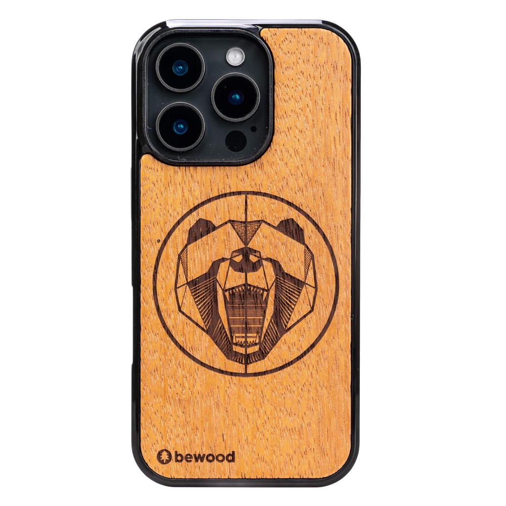 Bewood Holzhülle Für Iphone 16 Pro Merbau Bear