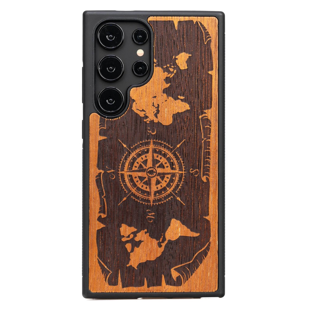 Bewood Holzhülle Für Samsung Galaxy S25 Ultra Wind Rose Merbau