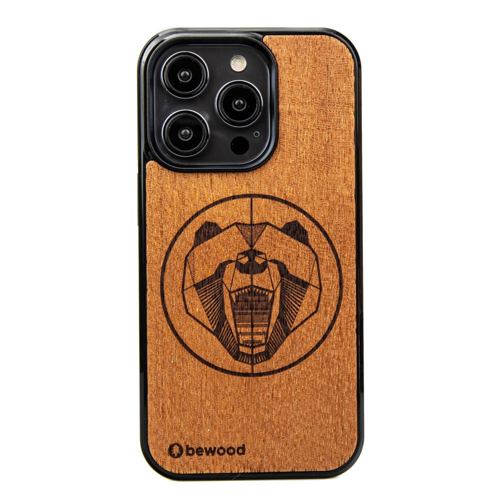 Bewood Holzhülle Für Iphone 14 Pro Merbau Bear