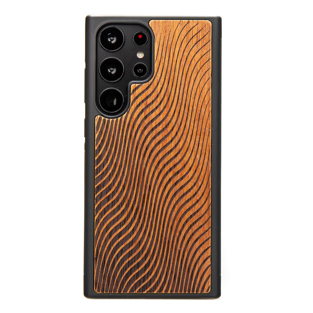 Bewood Holzhülle Für Samsung Galaxy S23 Ultra Waves Merbau