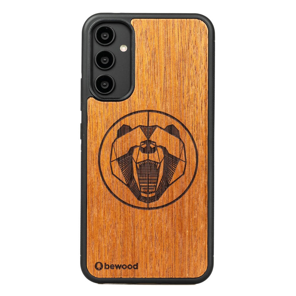 Bewood Holzhülle Für Samsung Galaxy A34 5g Merbau Bear