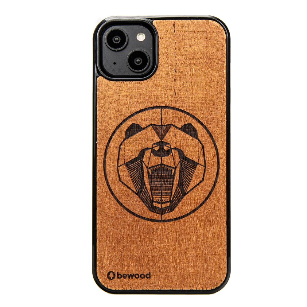 Bewood Holzhülle Für Iphone 15 Plus Merbau Bear