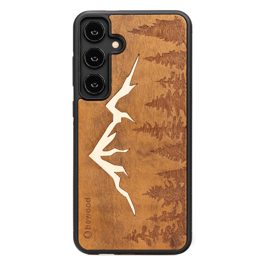 Bewood Holzhülle Für Samsung Galaxy S24 Plus Imbuia Mountains