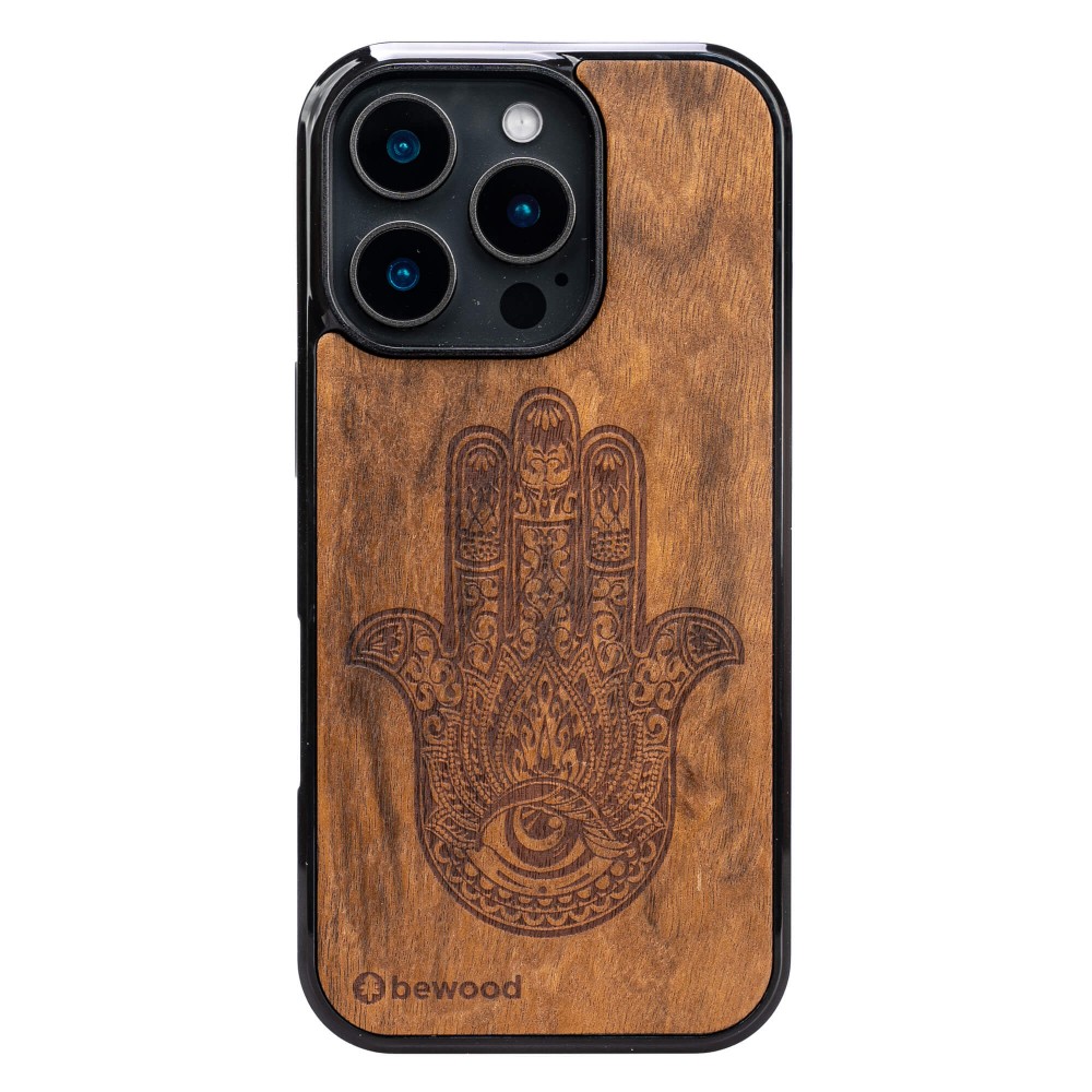 Bewood Holzhülle Für Iphone 16 Pro Hamsa Imbuia