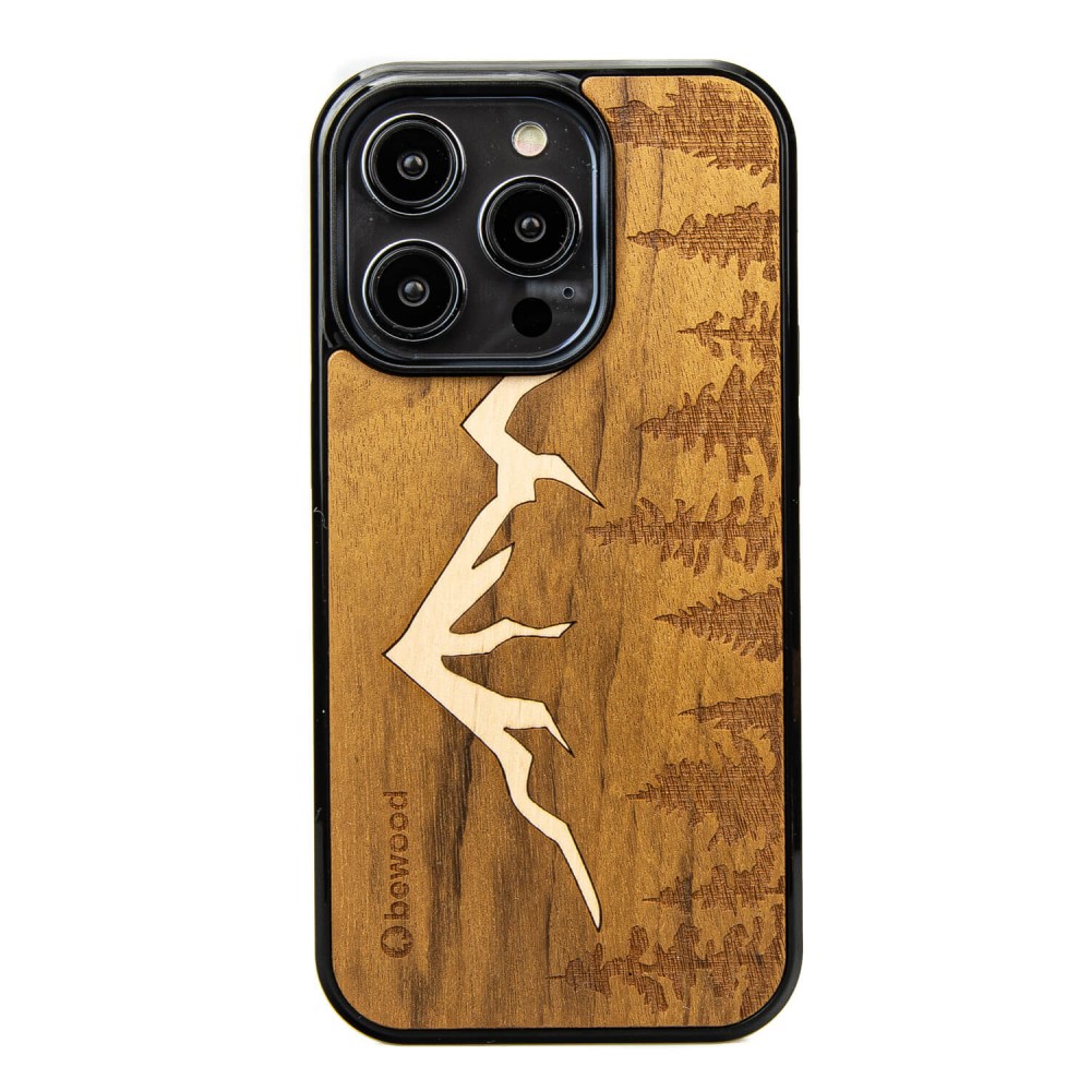 Bewood Holzhülle Für Iphone 14 Pro Mountains Imbuia