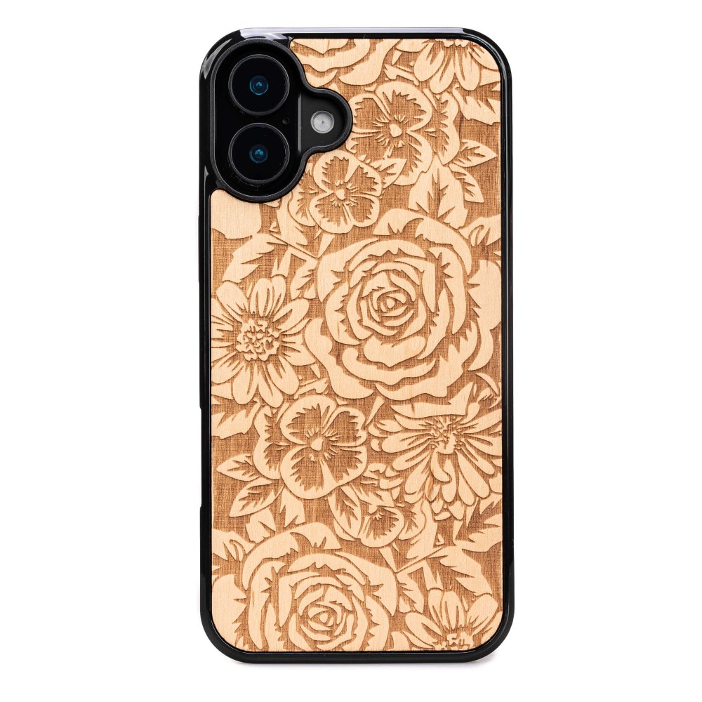 Bewood Holzhülle Für Iphone 16 Plus Aniegre Roses