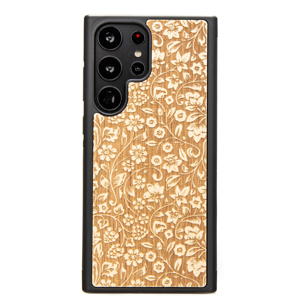 Bewood Holzhülle Für Samsung Galaxy S23 Ultra Wild Flowers Aniegre