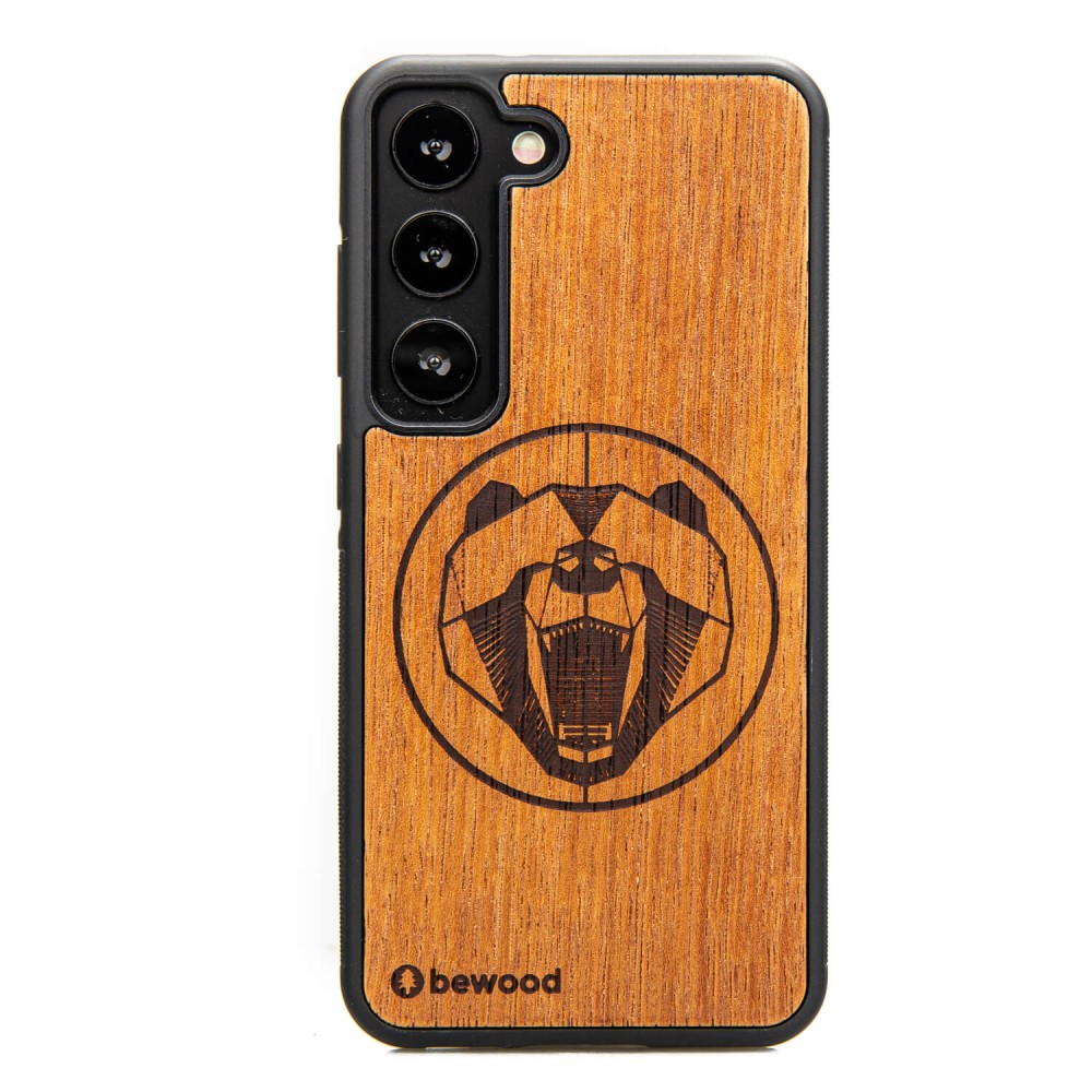 Bewood Holzhülle Für Samsung Galaxy S23 Merbau Bear
