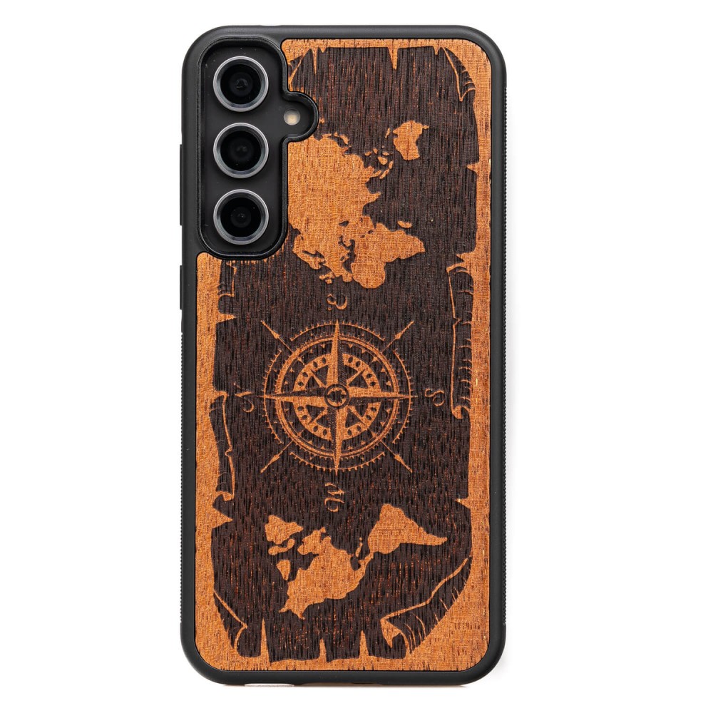Bewood Holzhülle Für Samsung Galaxy S23 Fe Wind Rose Merbau