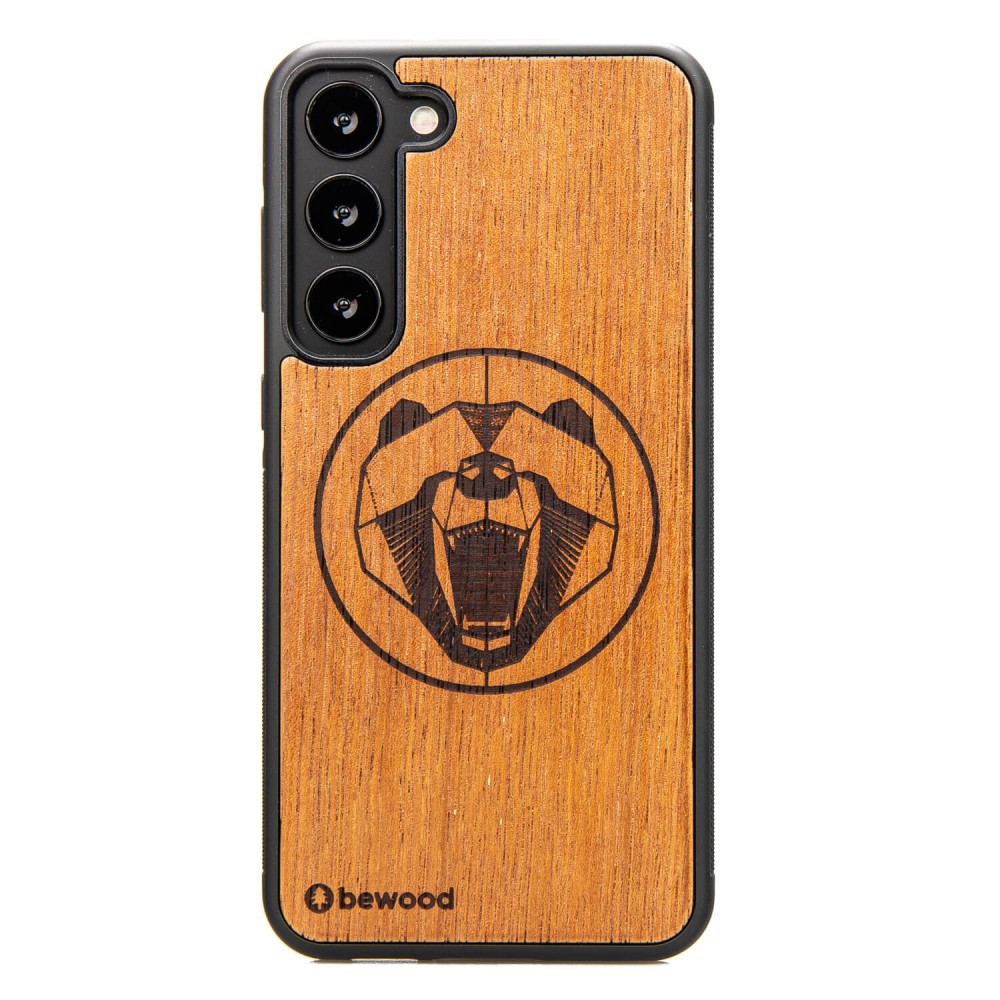 Bewood Holzhülle Für Samsung Galaxy S23 Plus Merbau Bear