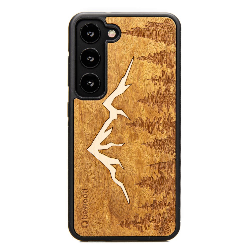 Bewood Holzhülle Für Samsung Galaxy S23 Imbuia Mountains