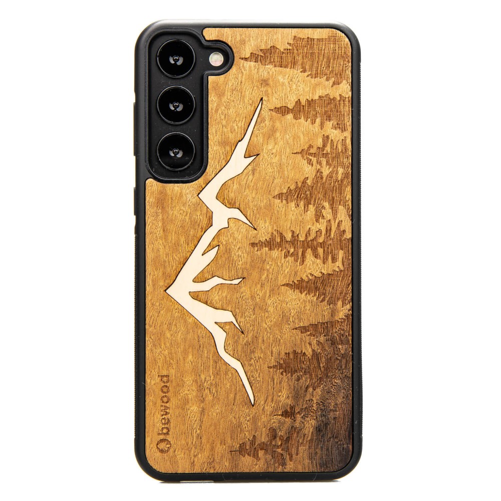 Bewood Holzhülle Für Samsung Galaxy S23 Plus Imbuia Mountains