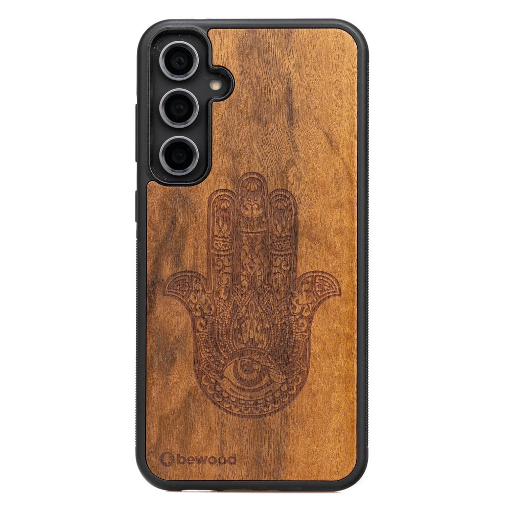 Bewood Holzhülle Für Samsung Galaxy S23 Fe Hamsa Imbuia