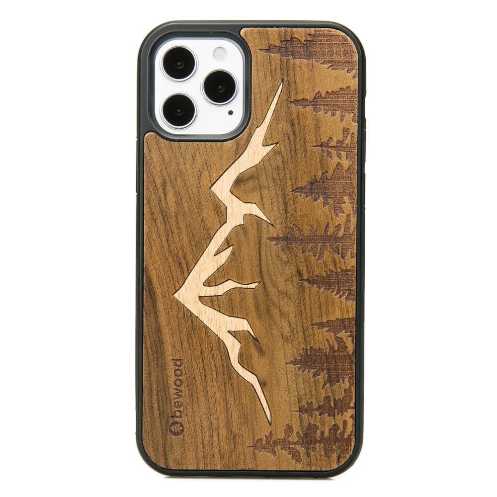 Holzhülle Für Iphone 12 / 12 Pro Berge Imbuia