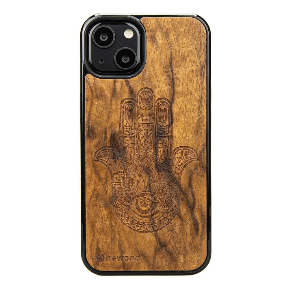 Hamsa Imbuia Holzhülle Für Iphone 13