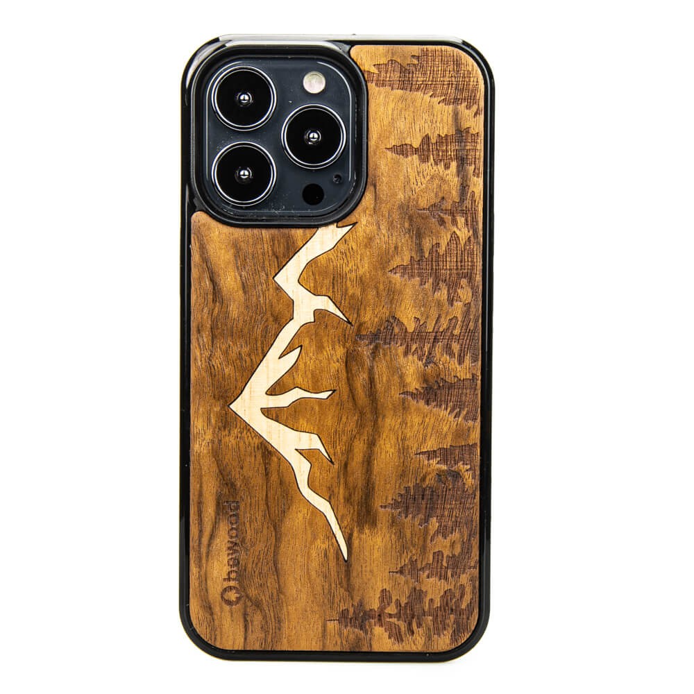 Holzhülle Für Iphone 13 Pro Berge Imbuia