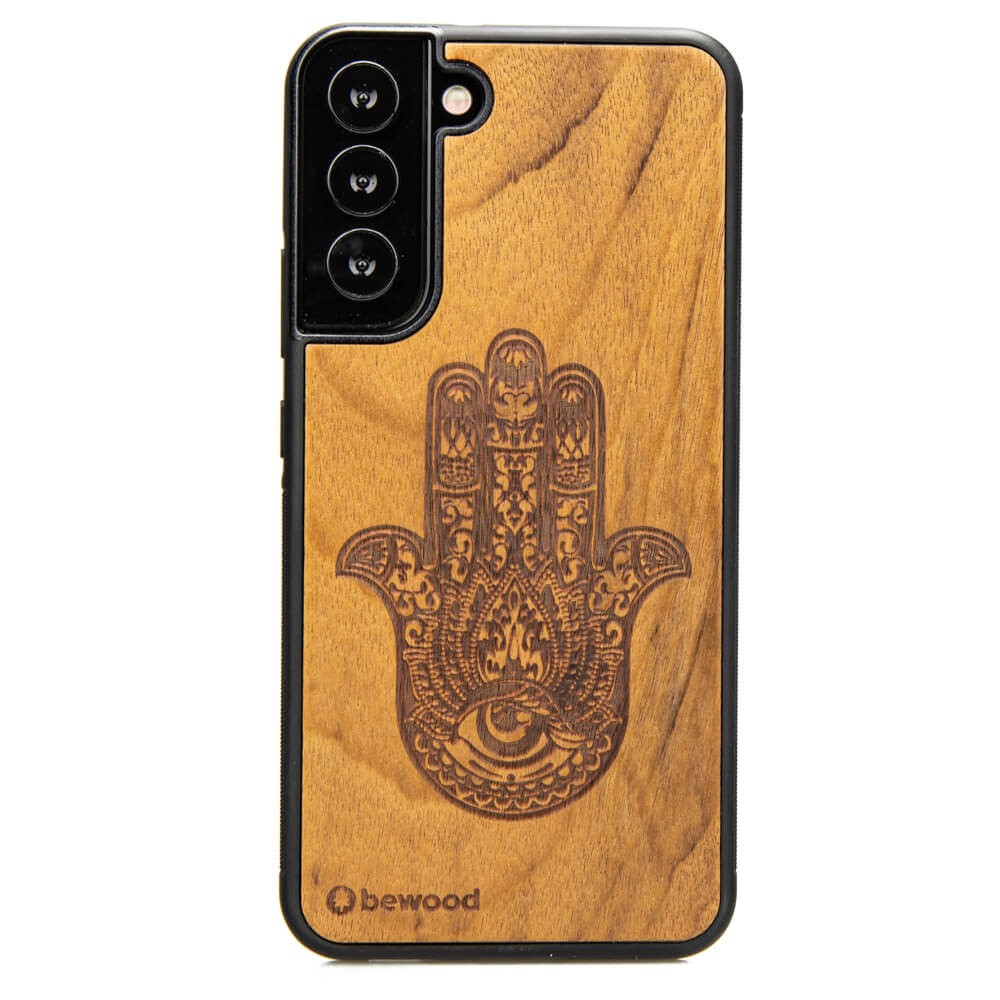 Hamsa Imbuia Holzhülle Für Samsung Galaxy S22 Plus