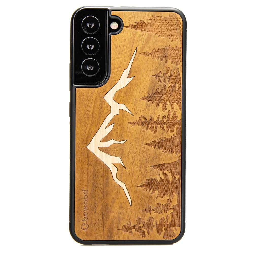Holzhülle Für Samsung Galaxy S22 Plus Mountains Imbuia