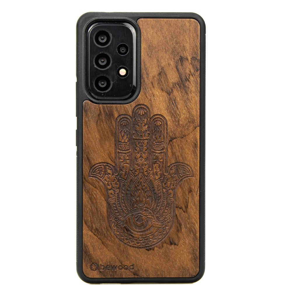 Holzhülle Für Samsung Galaxy A33 5g Hamsa Imbuia