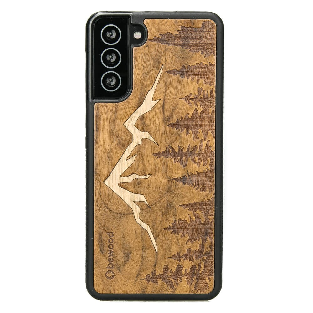Holzhülle Für Samsung Galaxy S21 Plus Mountains Imbuia