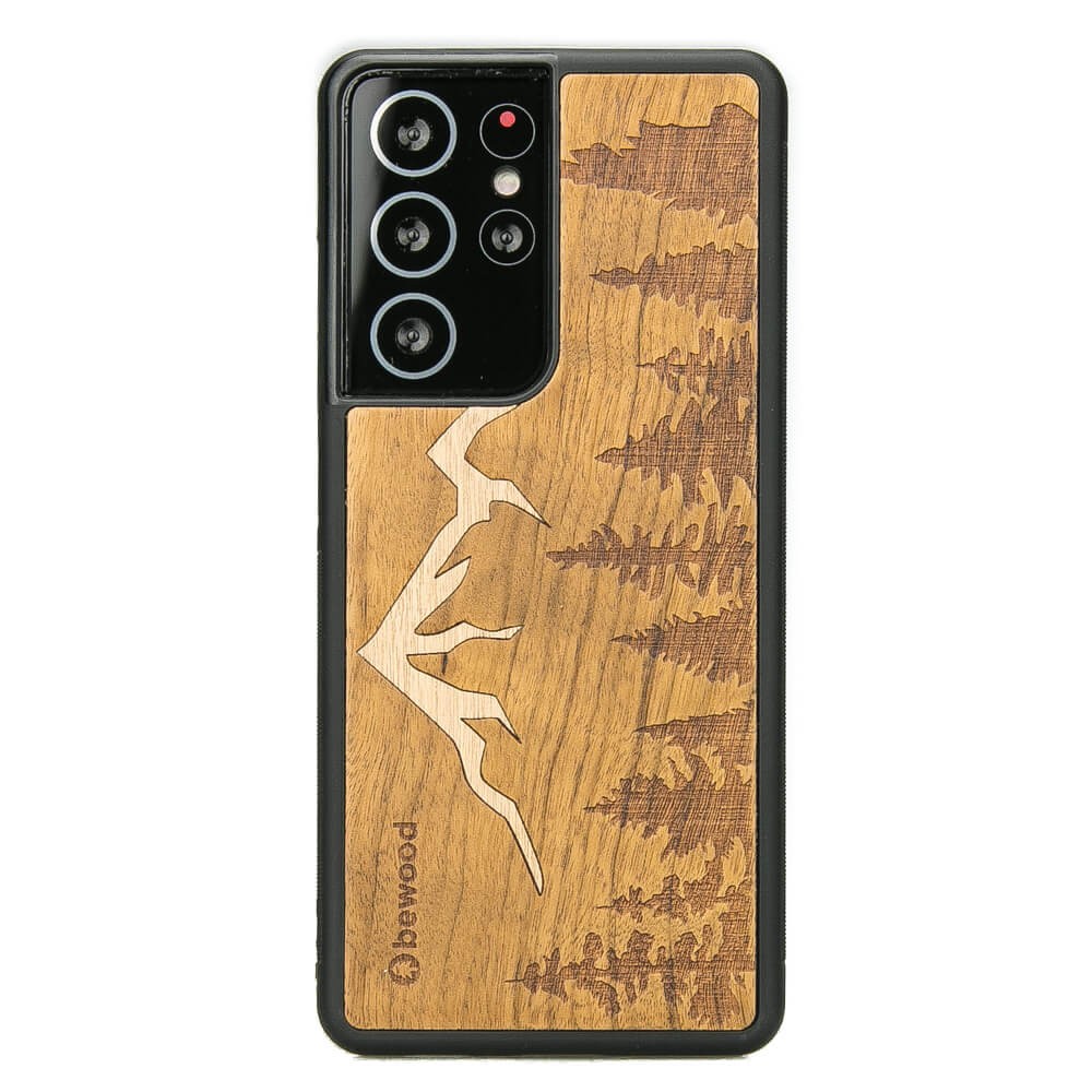 Holzhülle Für Samsung Galaxy S21 Ultra Mountains Imbuia