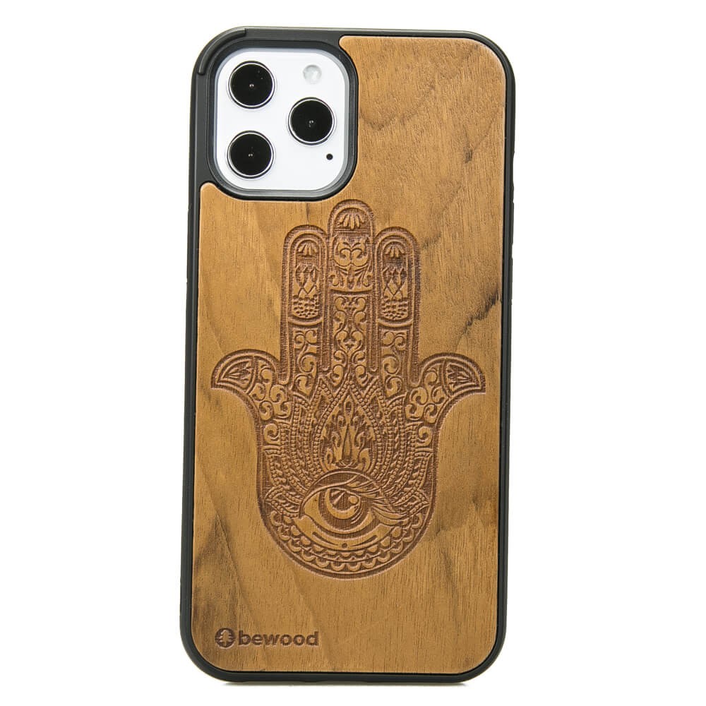 Hamsa Imbuia Holzhülle Für Iphone 12 Pro Max
