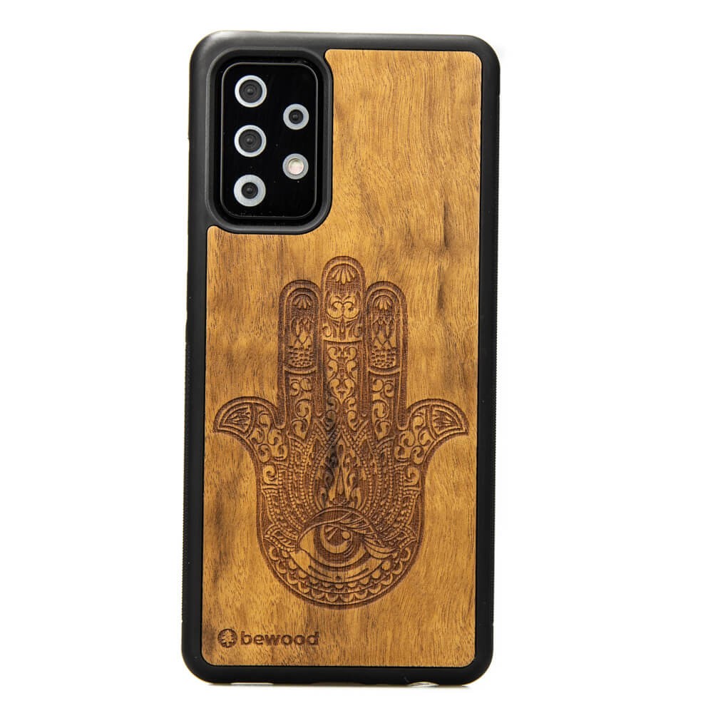 Holzhülle Für Samsung Galaxy A52/a52s 5g Hamsa Imbuia