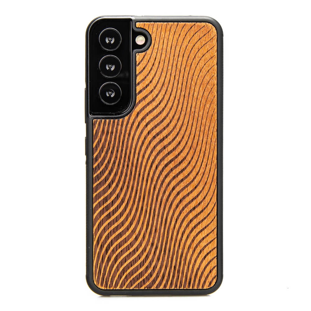 Holzhülle Für Samsung Galaxy S22 Waves Merbau