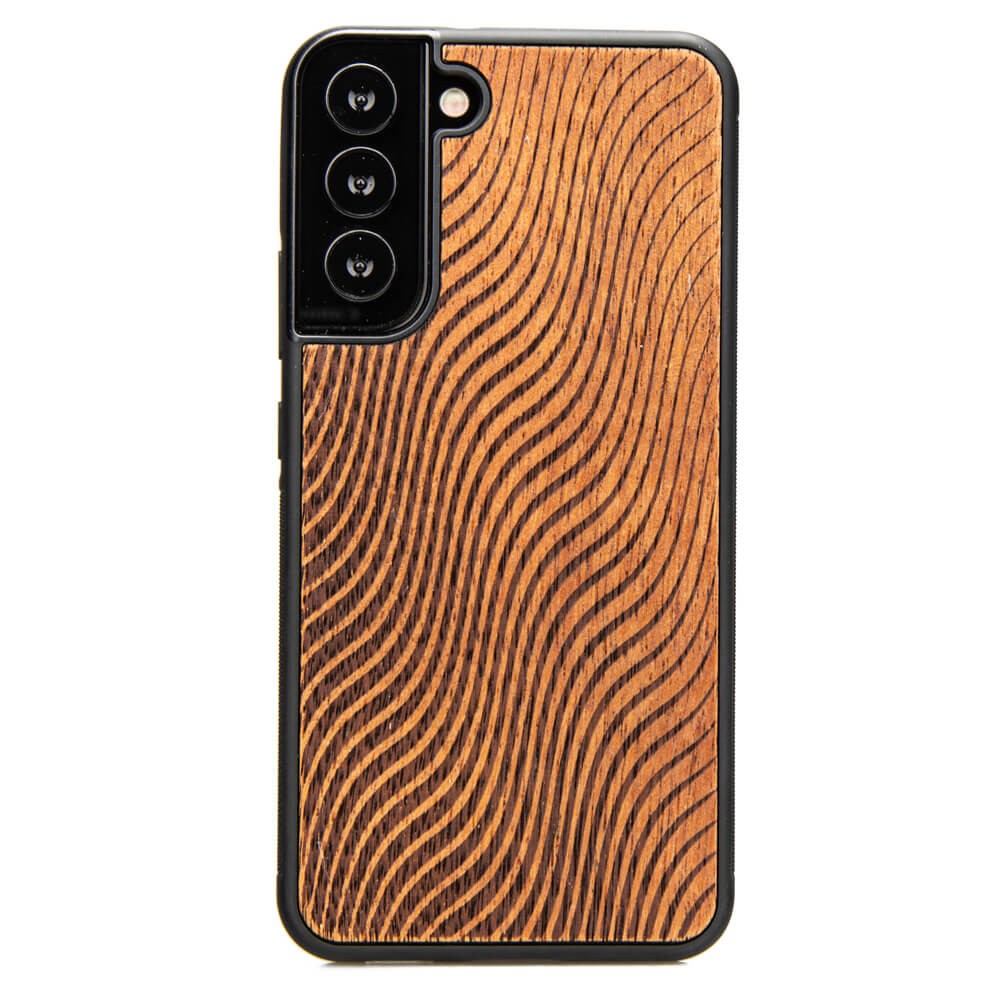 Holzhülle Für Samsung Galaxy S22 Plus Merbau Waves
