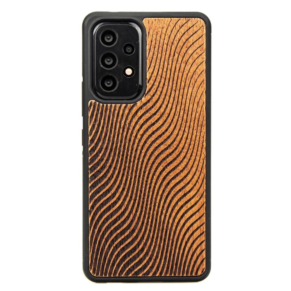 Holzhülle Für Samsung Galaxy A73 5g Waves Merbau