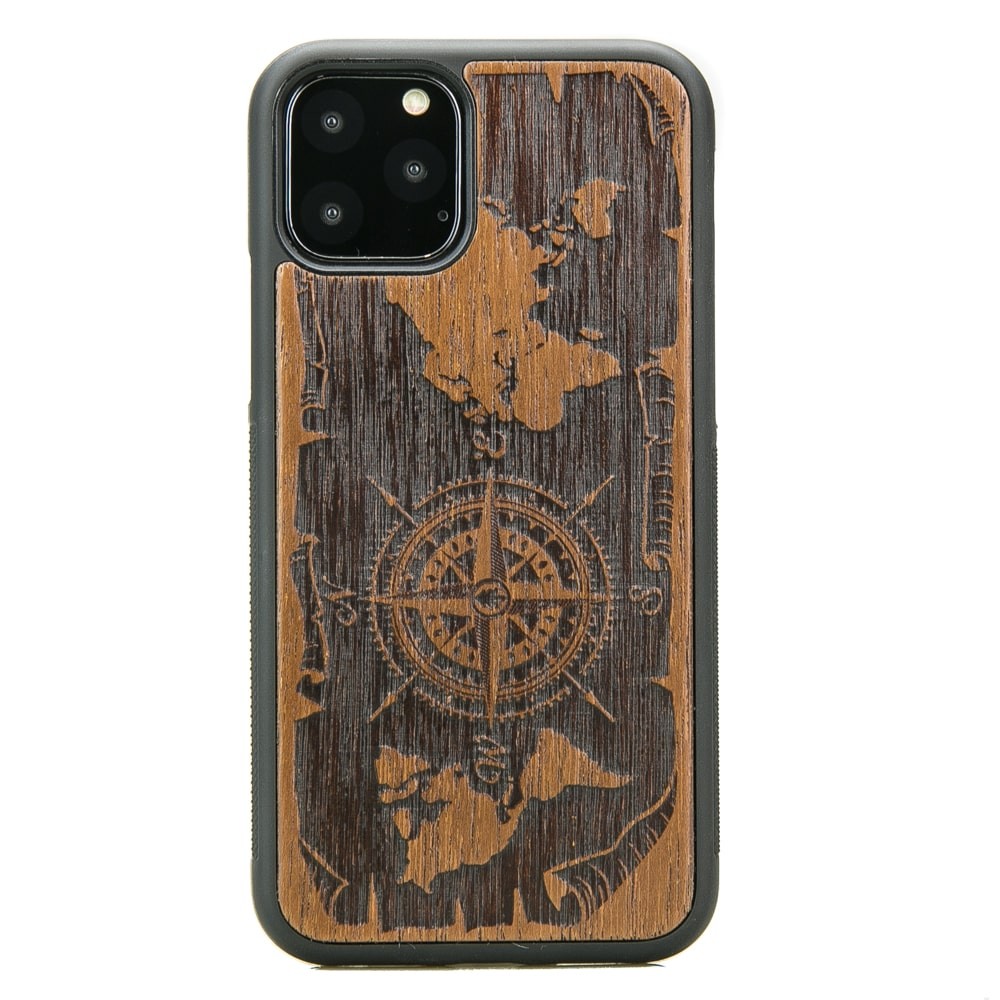 Holzhülle Für Iphone 11 Pro Wind Rose Merbau