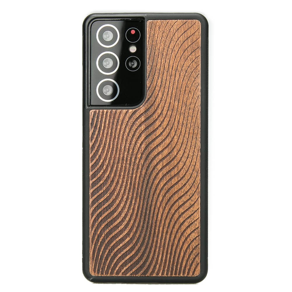 Holzhülle Für Samsung Galaxy S21 Ultra Waves Merbau