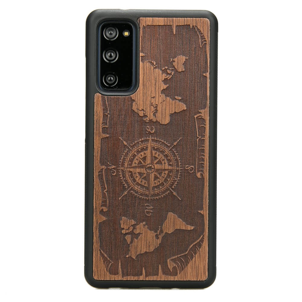 Holzhülle Für Samsung Galaxy S20 Fe Wind Rose Merbau