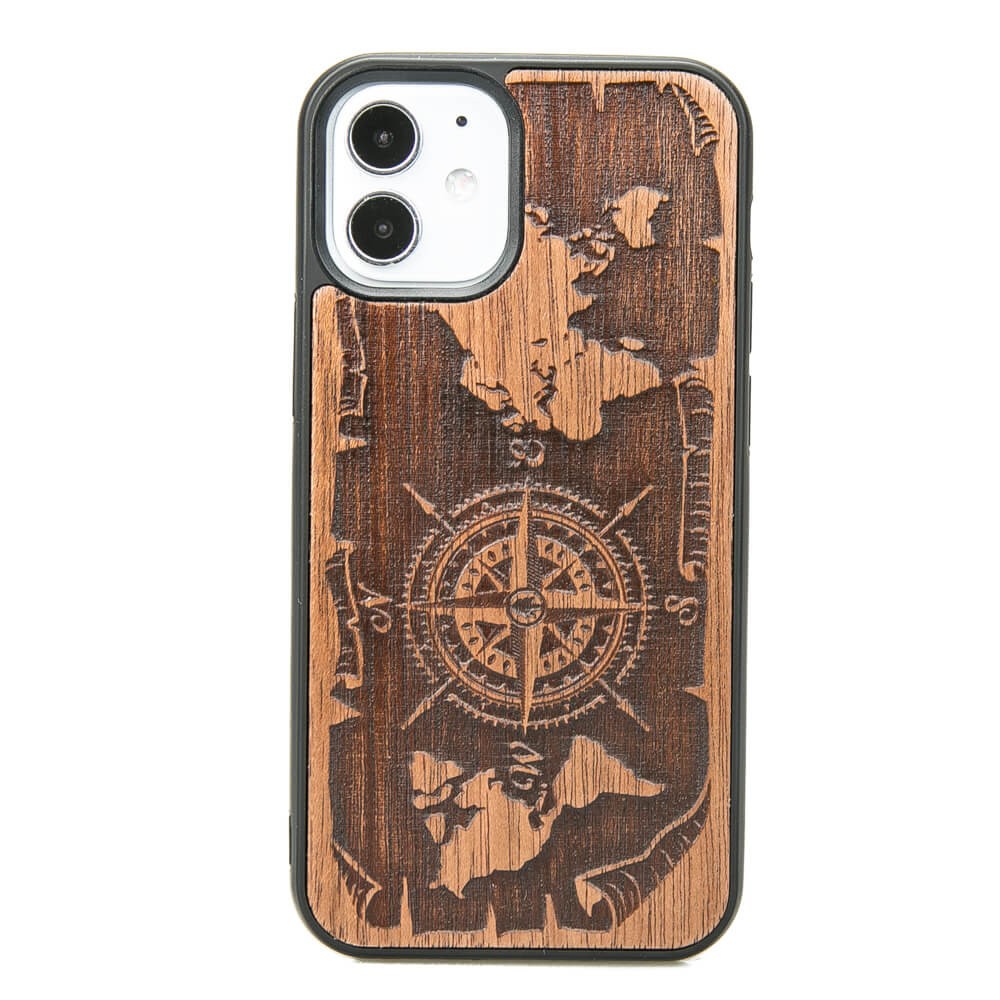 Holzhülle Für Iphone 12 Mini Wind Rose Merbau