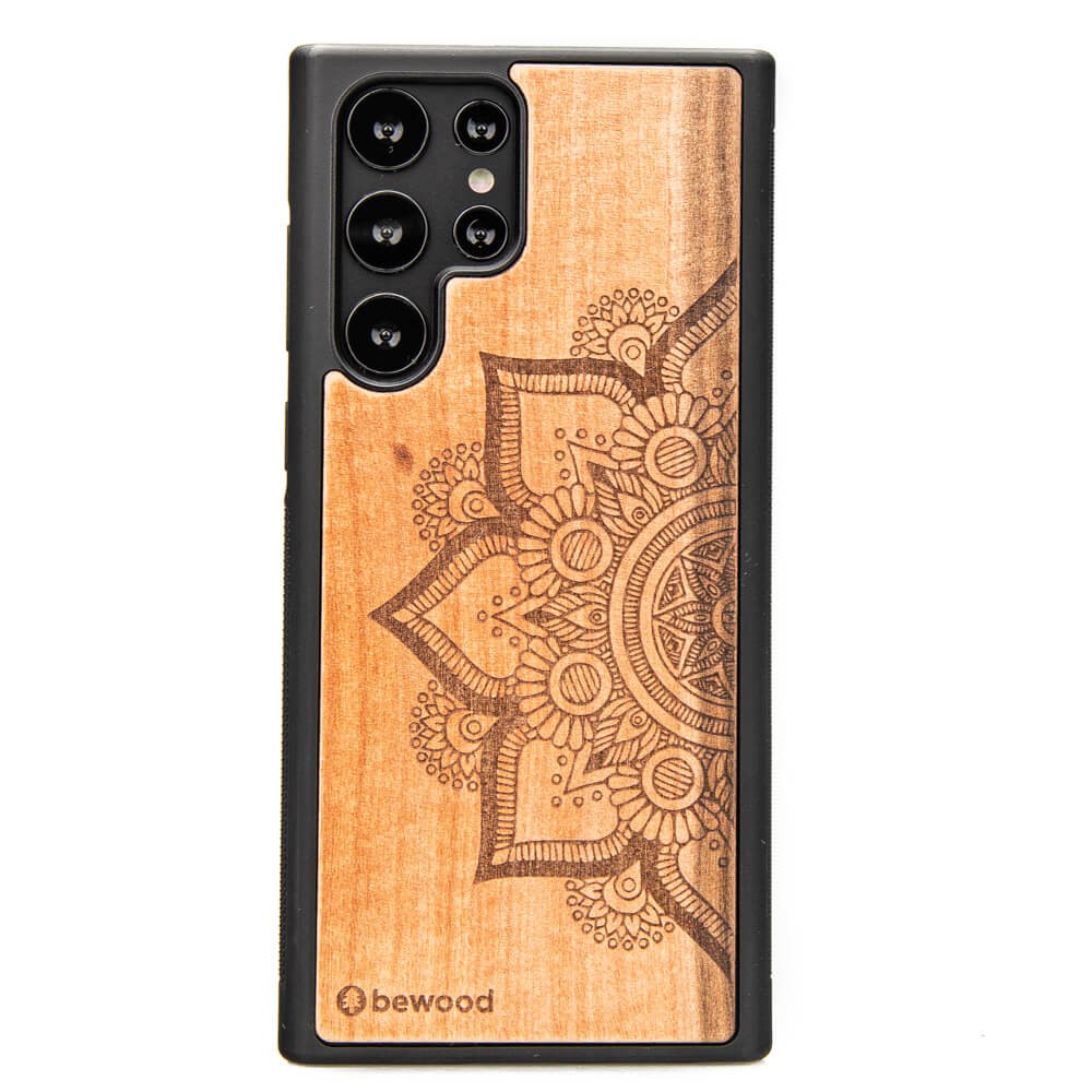 Holzhülle Für Samsung Galaxy S22 Ultra Mandala Apfelbaum