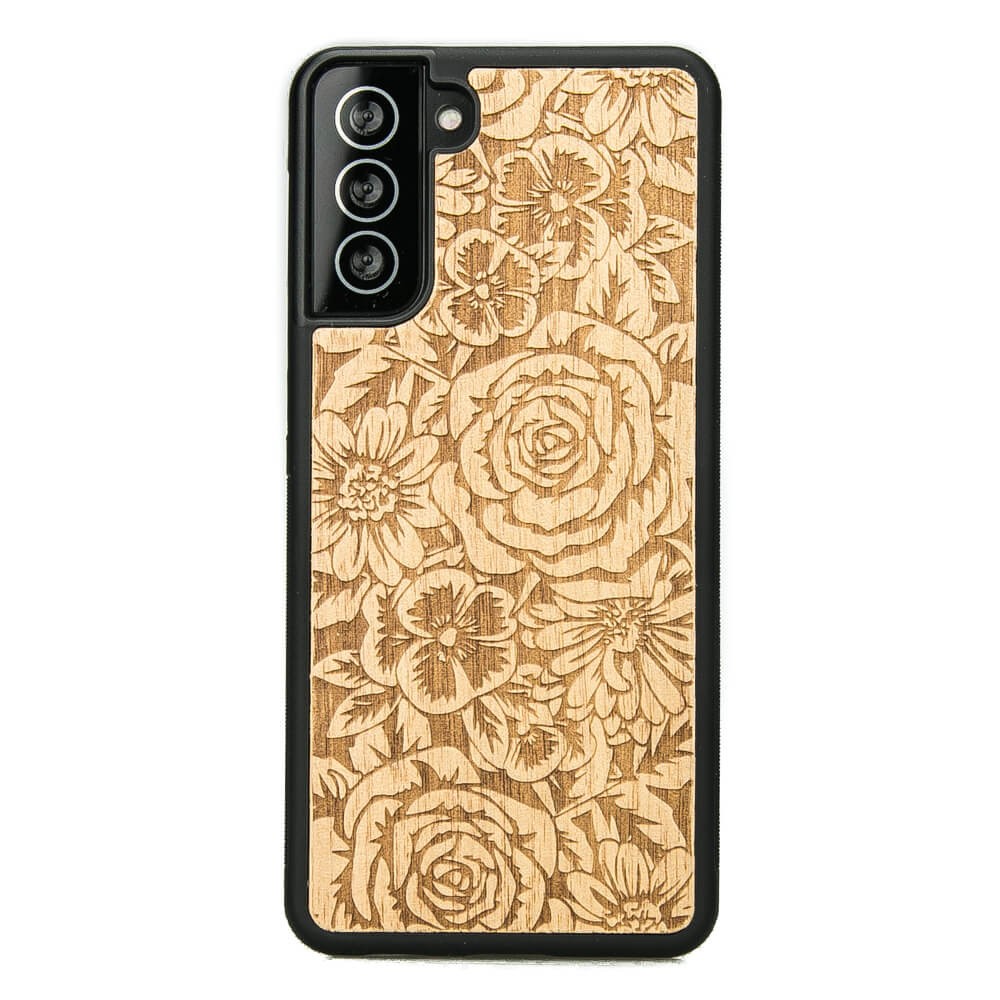 Holzhülle Für Samsung Galaxy S21 Roses Aniegre